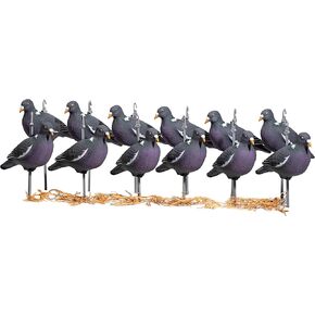 Dove Decoys, EVA Collapsible Plastic Flocked Pigeon Hunting Decoys, Pigeon Model Hunting Gear, Easy to Carry and Use, Cost Effective,Pigeons Decoys Pack of 12