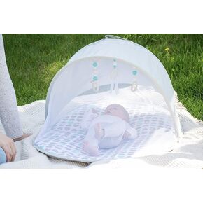 Interactive Baby Tent, includes UPF 50 Sunshade, Bug Net, Hanging Toys, Soft Designer Pad