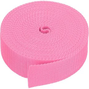 PATIKIL 10 Yard Webbing, 1.5 Inch Polypropylene Webbing Strap Heavy Webbing Roll Chair Straps for Indoor Outdoor Climbing DIY Crafting, Pink