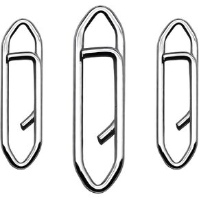 50PCS Fishing Clips, High Strength Stainless Steel Snap Swivels Fishing Tackle, Power Fishing Clip Connector Snaps Swivel for Saltwater Freshwater Lure Quick Change in Kuwait