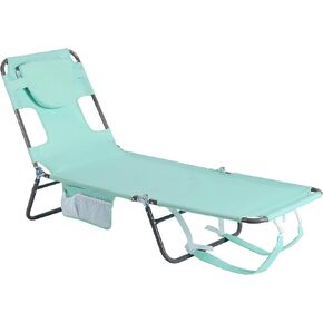 SUNNYFEEL Beach Lounge Chair, Backpack Reclining Beach Chairs Lay Flat, Sun Face Down Tanning Chair, Folding Camping Chairs Portable Camp Cot with Backpack Straps for Outdoor/Picnic/Lawn