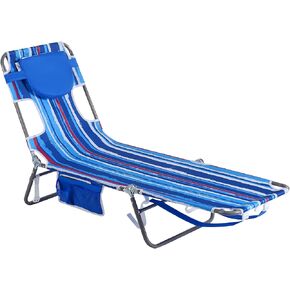 SUNNYFEEL Beach Lounge Chair, Backpack Reclining Beach Chairs Lay Flat, Sun Face Down Tanning Chair, Folding Camping Chairs Portable Camp Cot with Backpack Straps for Outdoor/Picnic/Lawn
