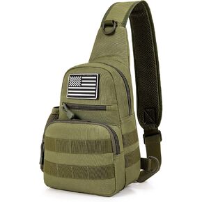 Love Deliver Tactical Sling Backpack Crossbody Sling Bag for Men, Chest Bag Daypack Crossbody for Travel Sport Running Hiking