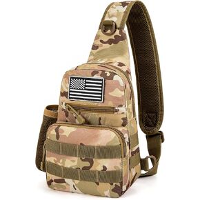 Love Deliver Tactical Sling Backpack Crossbody Sling Bag for Men, Chest Bag Daypack Crossbody for Travel Sport Running Hiking