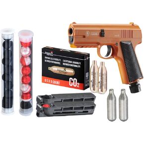 Lancer Self Defense Hornet 0.43 Cal Home Defense Launcher All in One Package-Less Lethal for Personal Defense (Color: Orange/Black)