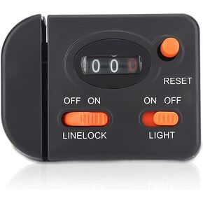 Fishing Depth Finder, Push Button Reset Digital Fishing Counter Fishing Line Counter Adjustable Screw Clamp Right Depth for Nighttime Fishing for Fishing Rod