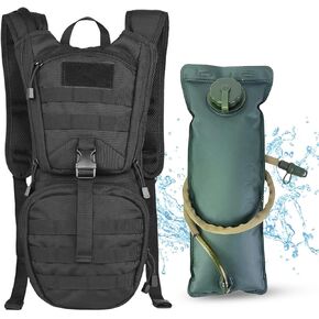 Tactical Molle Water Backpack Hydration Backpack Running Backpack Lightweight Hydration Backpack with 2.5L Water Bladder Men Hiking Backpack Pack
