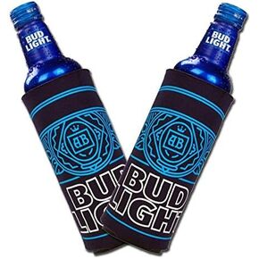 Bud Light Aluminum Bottle Cooler - Set of 2