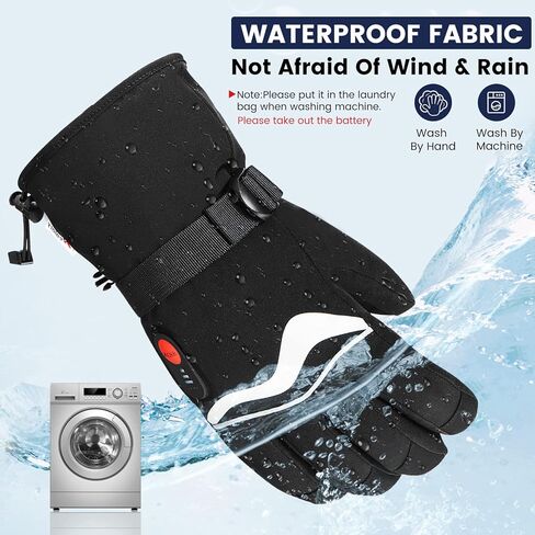 قفازات HCALORY ساخنة للرجال والنساء، قفازات كهربائية قابلة لإعادة الشحن مقاومة للماء للتزلج على الجليد والدراجات النارية وصيد الأسماك وركوب الدراجات والتسلق والمشي لمسافات طويلة والدراجات النارية والعاملين في الهواء الطلق، مقاس M in Kuwait