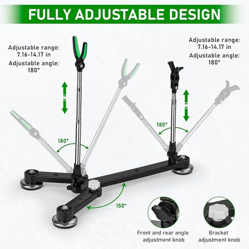 حامل قضيب صيد الجليد من كوالي كوالي، حامل قضيب صيد قابل للتعديل للأرض، حامل قضيب الجليد حامل قضيب الصيد مع أجراس الصيد ومرساة الجليد، 1 حزمة/2 حزمة in Kuwait