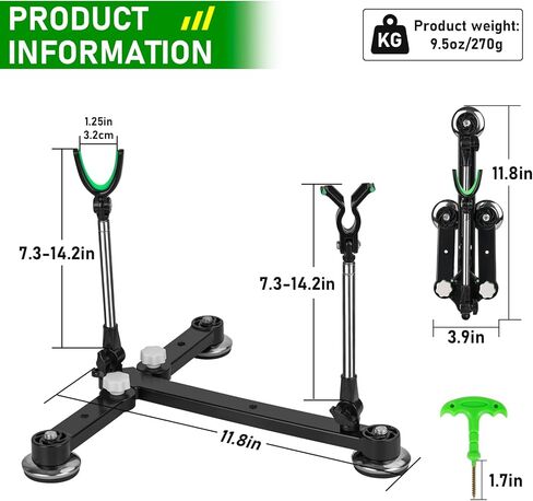 حامل قضيب صيد الجليد من كوالي كوالي، حامل قضيب صيد قابل للتعديل للأرض، حامل قضيب الجليد حامل قضيب الصيد مع أجراس الصيد ومرساة الجليد، 1 حزمة/2 حزمة in Kuwait