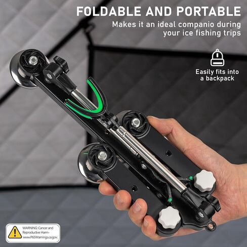 حامل قضيب صيد الجليد من كوالي كوالي، حامل قضيب صيد قابل للتعديل للأرض، حامل قضيب الجليد حامل قضيب الصيد مع أجراس الصيد ومرساة الجليد، 1 حزمة/2 حزمة in Kuwait