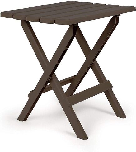Camco 21048 51886 Mocha Large Adirondack طاولة جانبية قابلة للطي للاستخدام الخارجي، مثالية للشاطئ، والتخييم، والنزهات، والطهي والمزيد، مقاومة للطقس والصدأ in Saudi Arabia