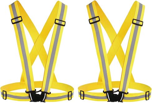 SUNSON Reflective Vest for Running Safety Vests Walking Gear High Visibility 2Pack Women Adjustable Hi Vis Reflector Straps Men at Night Work Cycling Hiking Jogging Dog Biking in Saudi Arabia