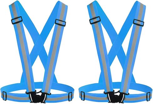 SUNSON Reflective Vest for Running Safety Vests Walking Gear High Visibility 2Pack Women Adjustable Hi Vis Reflector Straps Men at Night Work Cycling Hiking Jogging Dog Biking in Saudi Arabia