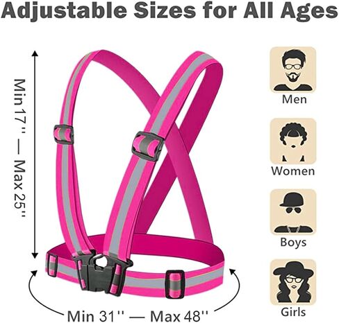 SUNSON Reflective Vest for Running Safety Vests Walking Gear High Visibility 2Pack Women Adjustable Hi Vis Reflector Straps Men at Night Work Cycling Hiking Jogging Dog Biking in Saudi Arabia