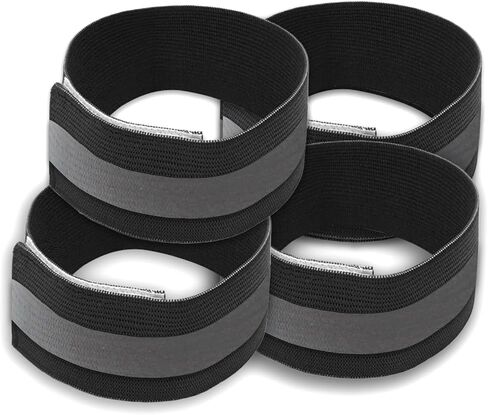EKIND Adjustable Elastic Lightweight High Visibility Reflective Arm Bands, Leg Bands, Bike Pants Cuff Straps, for Running, Walking, Jogging,Cycling,Motorcycle in Saudi Arabia