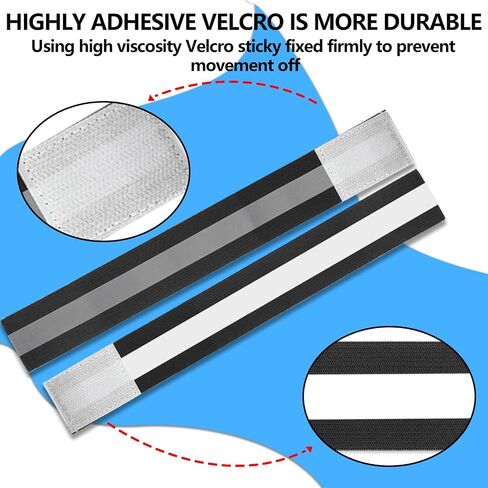 EKIND Adjustable Elastic Lightweight High Visibility Reflective Arm Bands, Leg Bands, Bike Pants Cuff Straps, for Running, Walking, Jogging,Cycling,Motorcycle in Saudi Arabia