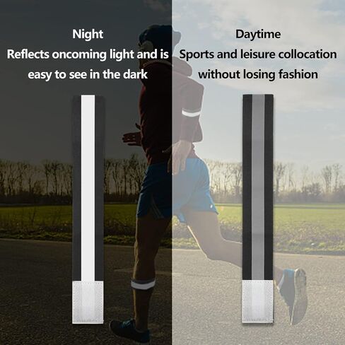 EKIND Adjustable Elastic Lightweight High Visibility Reflective Arm Bands, Leg Bands, Bike Pants Cuff Straps, for Running, Walking, Jogging,Cycling,Motorcycle in Saudi Arabia