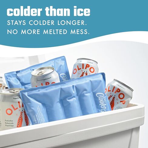 Cool Coolers 2 Pack Soft Ice for Coolers, Large Reusable Lunch Box Ice Pack, Flexible Stretch Nylon, Durable, Cooler Ice Packs for Lunch Boxes, Large Reusable Freezer Packs, by Fit & Fresh, Apricot in Saudi Arabia