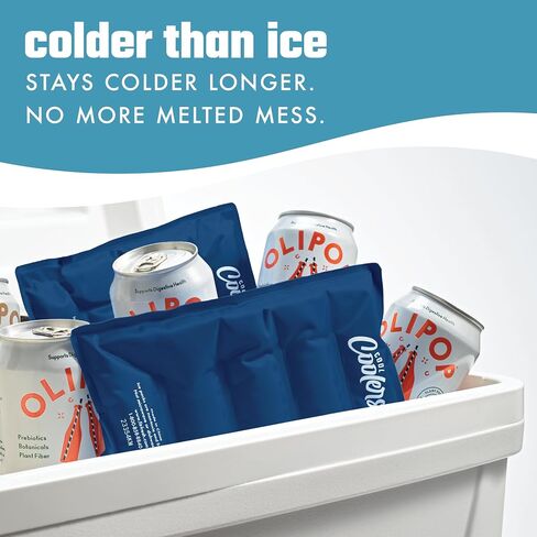 Cool Coolers 2 Pack Soft Ice for Coolers, Large Reusable Lunch Box Ice Pack, Flexible Stretch Nylon, Durable, Cooler Ice Packs for Lunch Boxes, Large Reusable Freezer Packs, by Fit & Fresh, Apricot in Kuwait