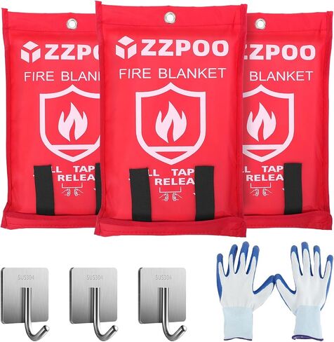 Fire Blankets Emergency for Home - 1 Pack Fire Blankets to Smother a Kitchen Fire, 40x40 inches Fiberglass Fire Blanket in Saudi Arabia