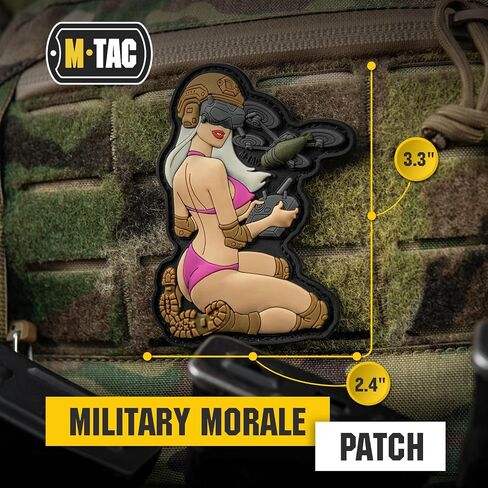M-Tac Morale Patch التكتيكية Girl - رقعة عسكرية تكتيكية من مادة PVC مع دعامة تثبيت بخطاف - رقعات للسترات وحقائب الظهر والقبعات (№5 SKANDINAVIK) in Kuwait