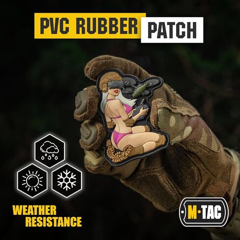 M-Tac Morale Patch التكتيكية Girl - رقعة عسكرية تكتيكية من مادة PVC مع دعامة تثبيت بخطاف - رقعات للسترات وحقائب الظهر والقبعات (№5 SKANDINAVIK) in Kuwait