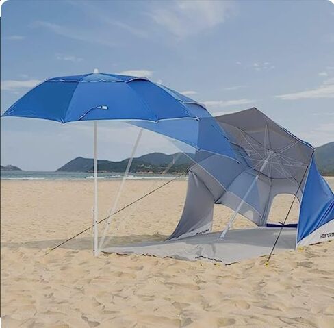 Sun and Rain Canopy Umbrella for Camping,Beach and Sports Events,Beach umbrella,Sun umbrella,Beach canopy,UPF 50,Umbrella Shelter for Sun and Rain Protection in Saudi Arabia