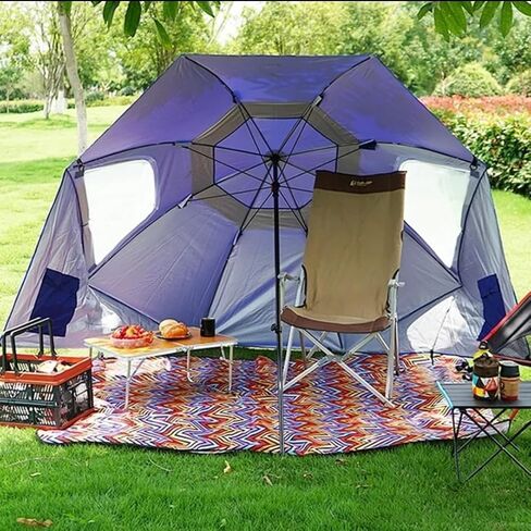 Sun and Rain Canopy Umbrella for Camping,Beach and Sports Events,Beach umbrella,Sun umbrella,Beach canopy,UPF 50,Umbrella Shelter for Sun and Rain Protection in Saudi Arabia