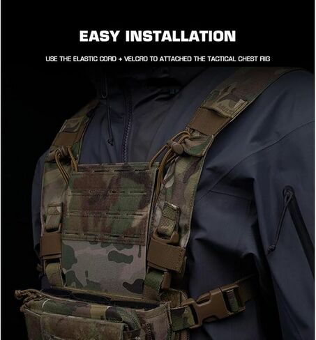 Tactical Modular Panel with Hook and Loop for Tactical Chest Rig Huntting Vest in Kuwait
