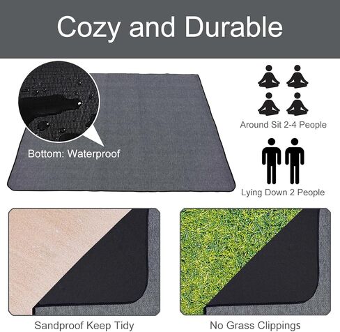 Outdoor Picnic Blanket with Bag, 60'' x 80'' Comfortable Picnic Mat for Should Strap, Foldable Outdoor Blanket for Park Beach Travel Camping Yard Outdoor Concerts (Stripe) in Saudi Arabia