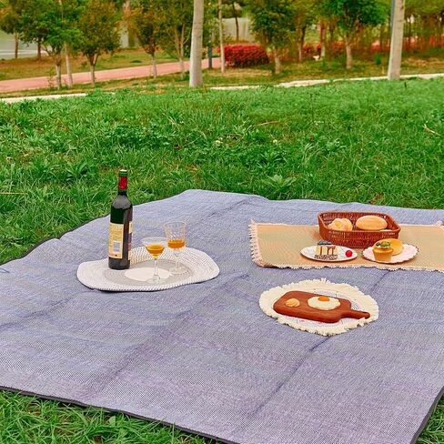 Outdoor Picnic Blanket with Bag, 60'' x 80'' Comfortable Picnic Mat for Should Strap, Foldable Outdoor Blanket for Park Beach Travel Camping Yard Outdoor Concerts (Stripe) in Saudi Arabia