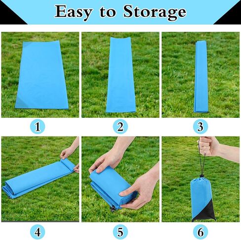 Blue Pocket Blanket 59.1" X 55.1"Compact Picnic Blanket Beach Blanket Waterproof Lightweight Picnic Blankets Small Picnic Mat for Travel Hiking Camping in Saudi Arabia