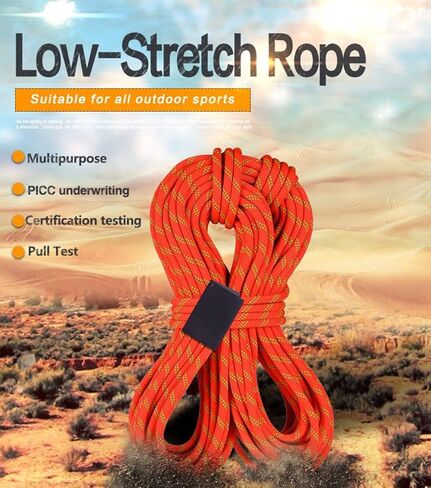 MaxS Climbing Auxiliary Rope Static Rope Safety Rescue Rope Diameter 10mm,(Black Length:10Meter) in Saudi Arabia
