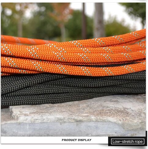 MaxS Climbing Auxiliary Rope Static Rope Safety Rescue Rope Diameter 10mm,(Black Length:10Meter) in Saudi Arabia