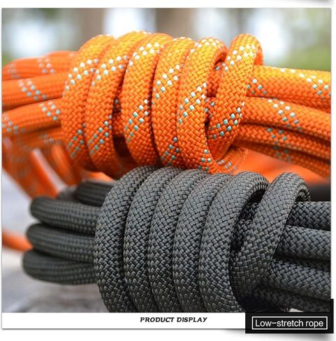 MaxS Climbing Auxiliary Rope Static Rope Safety Rescue Rope Diameter 10mm,(Black Length:10Meter) in Saudi Arabia