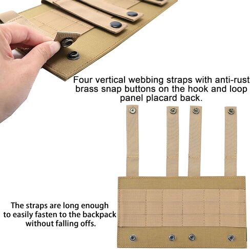 Molle Patch Panel Mounting Placard Platform, MOLLE Hook and Loop Panel for DIY Morale Patch Badges or Hook and Loop Pouch 6″ x 10″ in Saudi Arabia