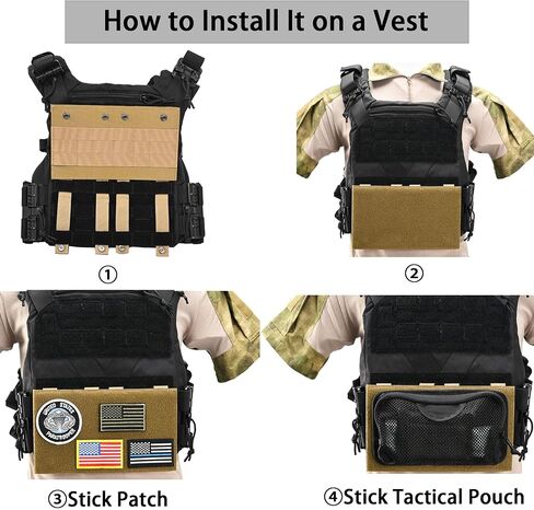 Molle Patch Panel Mounting Placard Platform, MOLLE Hook and Loop Panel for DIY Morale Patch Badges or Hook and Loop Pouch 6″ x 10″ in Saudi Arabia