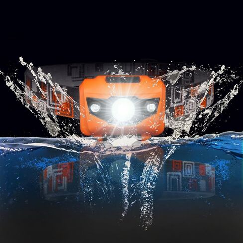 MENCH Headlamp for Kids & Adults,2 Packs Outdoor Camping Hiking Running Head lamp with White & Red Light, IPX4 Waterproof LED Headlight with Adjustable Headband,6 AAA Batteries Included in Saudi Arabia