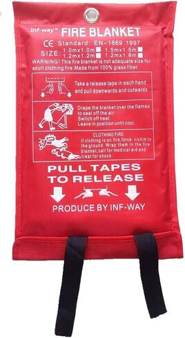 Fire Blanket for Home, Fiberglass Fire Suppression Blanket for Kitchen, Flame Retardant Protection and Heat Insulation Emergency Fireproof Safety Blanket for People, 39.9"x39.3" 2 Pack in Saudi Arabia