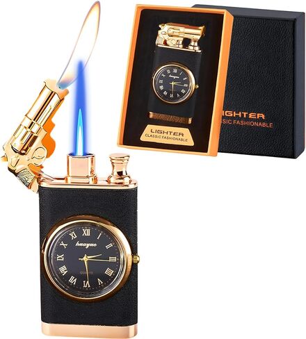 Torch Lighter, Frosted Magic Dual Flame Dragon Lighter with Fashion Design,Creative Adjustable Flame Windproof Lighter,Cool Jet Flame Lighter Refillable Butane for Gifts Outdoor(Without Butane)-Dragon in Kuwait