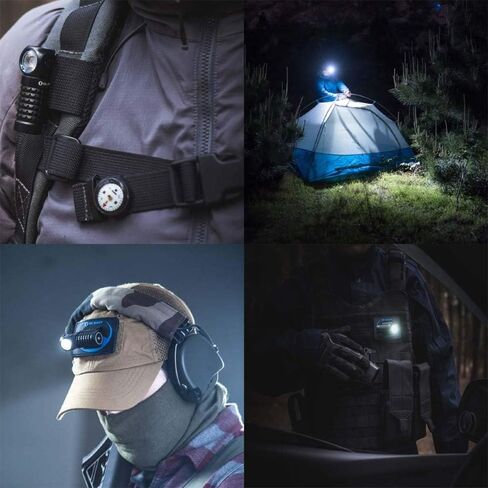 مصباح أمامي صغير LED من OLIGHT Perun بقدرة 1000 لومن قابل لإعادة الشحن، مصباح يدوي بزاوية قائمة مع عصابة رأس، مصباح يدوي EDC للتخييم والجري والخارج وانقطاع التيار الكهربائي والصيد الليلي وركوب الخيل in Kuwait