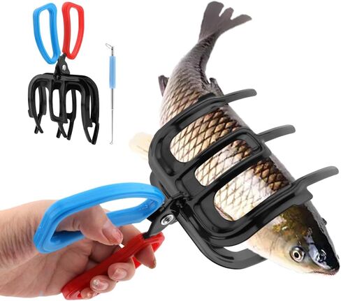 JIANWEI 3 Claw Fish Gripper, Metal Fish Grippers for Fishing, Multifunctional Fish Gripper Fish Control Clamp, Control Forceps for Most Freshwater Fish Grip Tackle Holder(as Shown) in Saudi Arabia