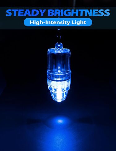 BLUEWING 3pcs Fishing Deep Drop Light with Stainless Steel Long Line Clip Deep Sea Fishing Light 2000 ft Underwater Fish Attracting Lamp for Swordfish, Tuna, Grouper, 4.3" in Saudi Arabia