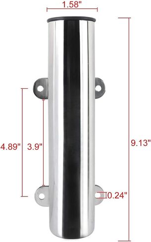 Amarine Made 4-Pack قارب صيد بحري من الفولاذ المقاوم للصدأ مثبت على الجانب حامل قضيب مثبت مع أقواس اللحام in Saudi Arabia