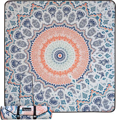 Picnic Blanket - Extra Large, Waterproof, Machine Washable, Easy Storage. Perfect for Camping, Picnics & Outdoor, Children by The Beach or Playing with Dog, 2m x 2m cm (Sound of Summer) in Saudi Arabia