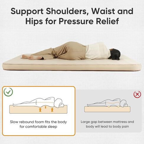 Naturehike Camping Mattress with Portable Air Pump, 4" Thick Self Inflating Sleeping Pad, Roll Up Bed, R-Value 9.5 for 4-Season Insulation, Comfort in Tent, Car, Truck, Van (Twin) in Saudi Arabia