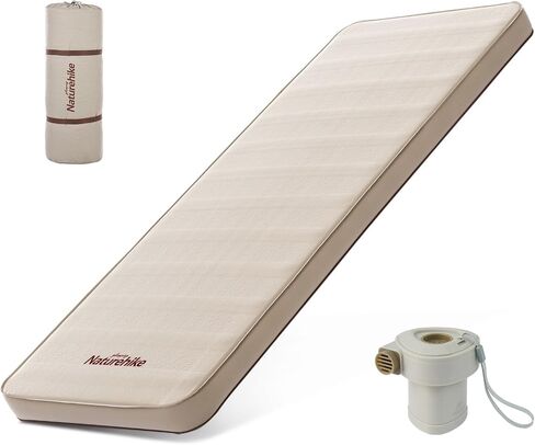 Naturehike Camping Mattress with Portable Air Pump, 4" Thick Self Inflating Sleeping Pad, Roll Up Bed, R-Value 9.5 for 4-Season Insulation, Comfort in Tent, Car, Truck, Van (Twin) in Saudi Arabia