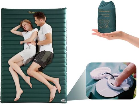 Sleeping Pad for Camping, Self Inflating Sleeping Pad with Built-in Automatic Pump, Camping Sleeping Pad for Backpacking, Traveling, Hiking, Super Portable Camping Pad for Sleeping in Saudi Arabia